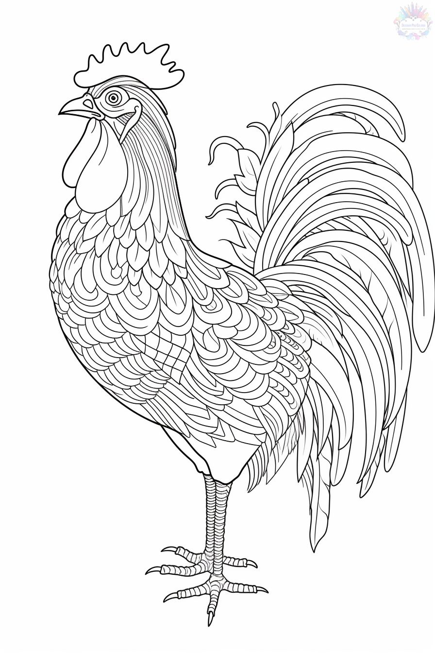 Rooster coloring pages