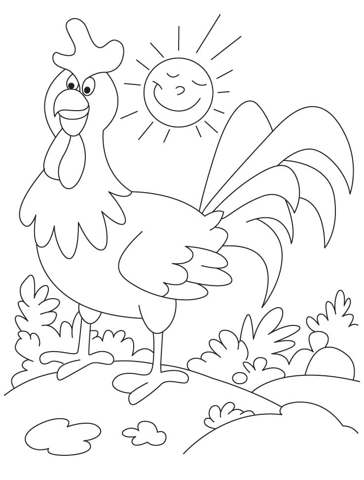 Funny rooster farm animal coloring pages download free funny rooster farm animal coloring pages for kids best coloring pages