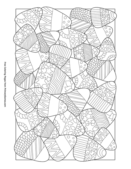 Candy corn coloring page â free printable pdf from