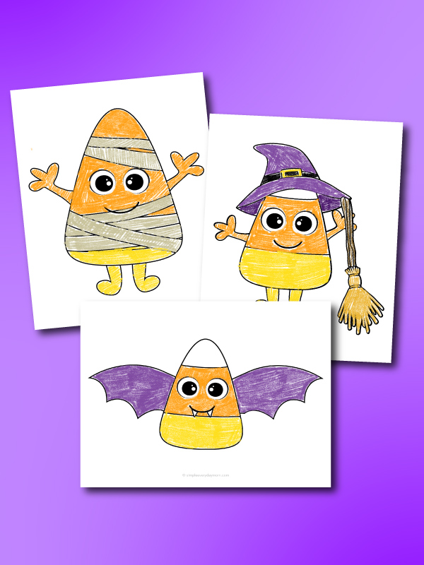 Candy corn pictures to color free printable