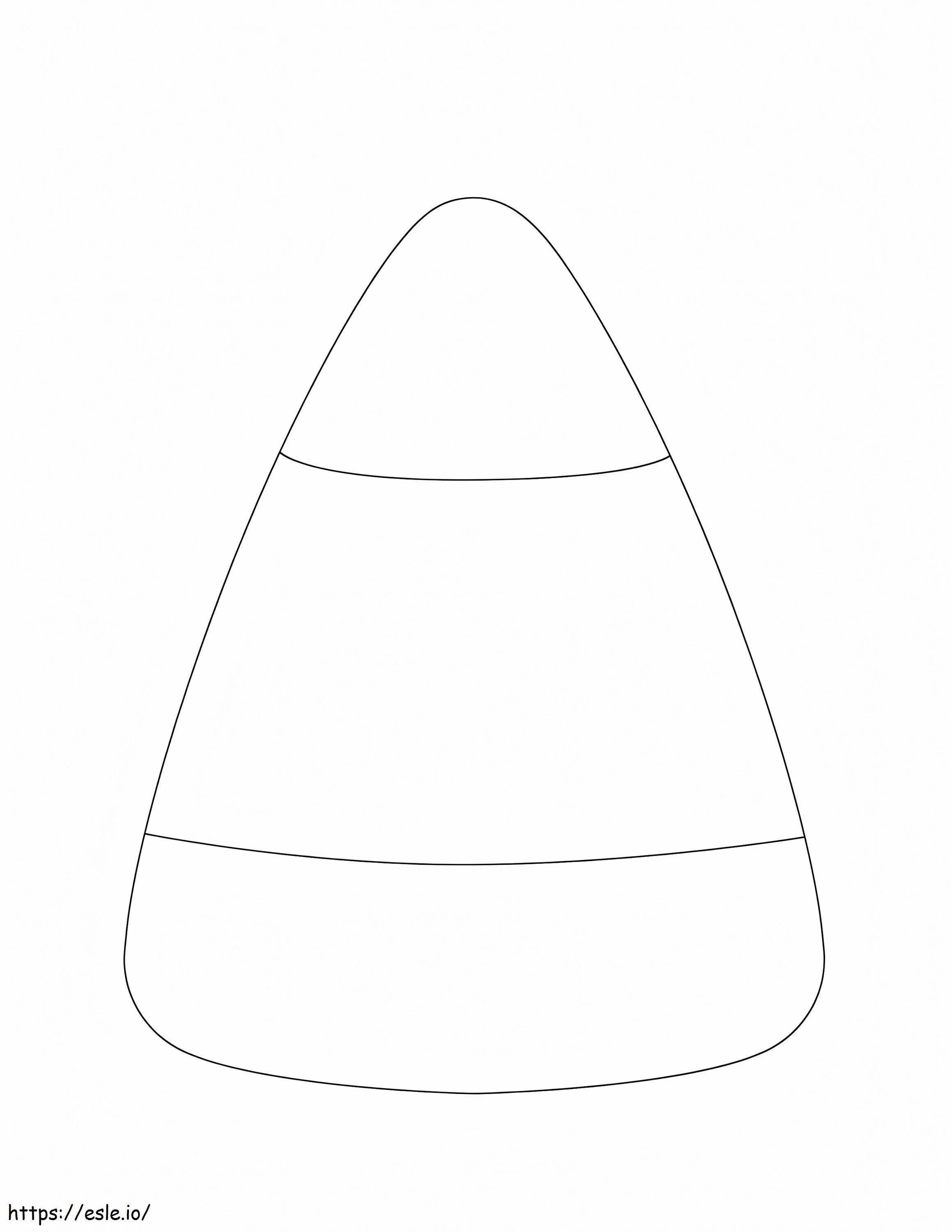 Simple candy corn coloring page