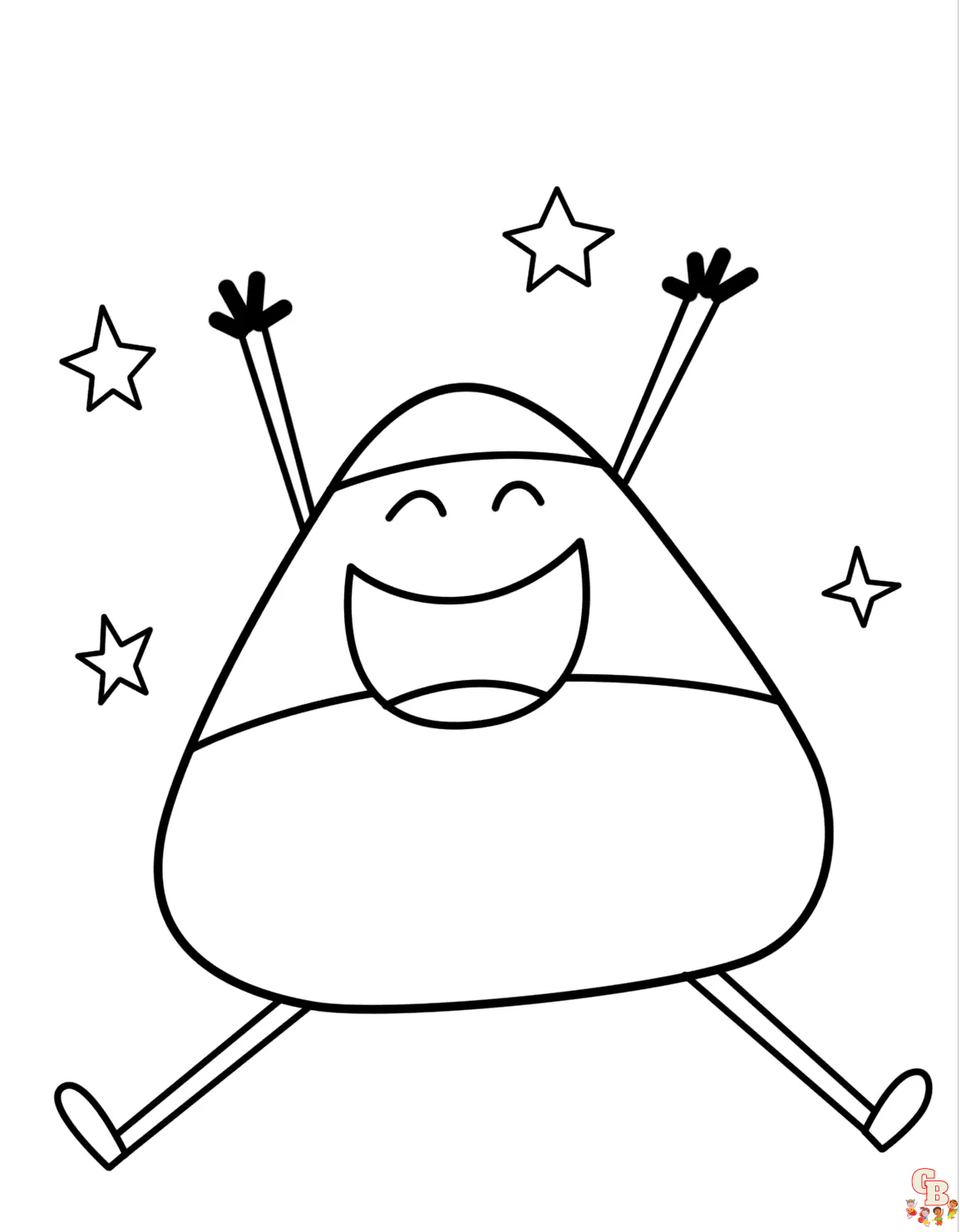 Get creative with candy corn coloring pages