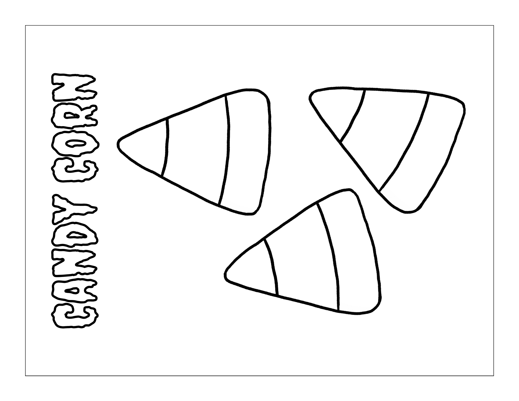 Candy corn coloring pages for halloween â coloring pages galore