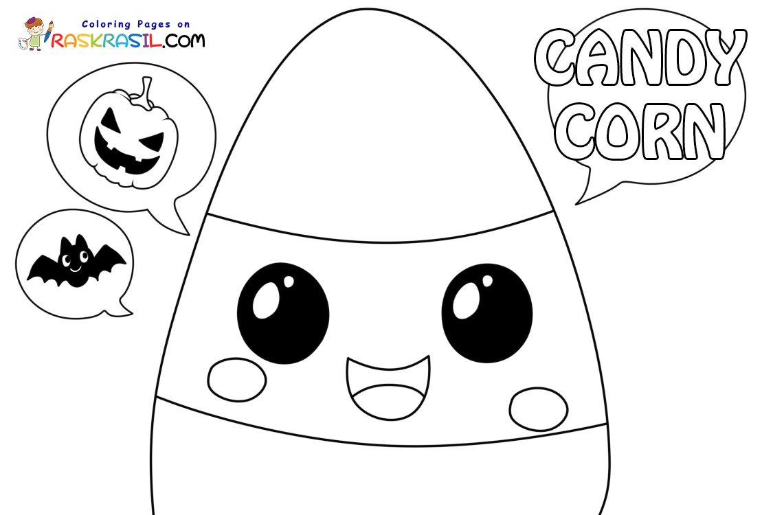 Candy corn coloring pages