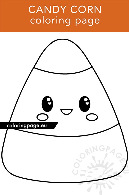 Cute candy corn coloring page