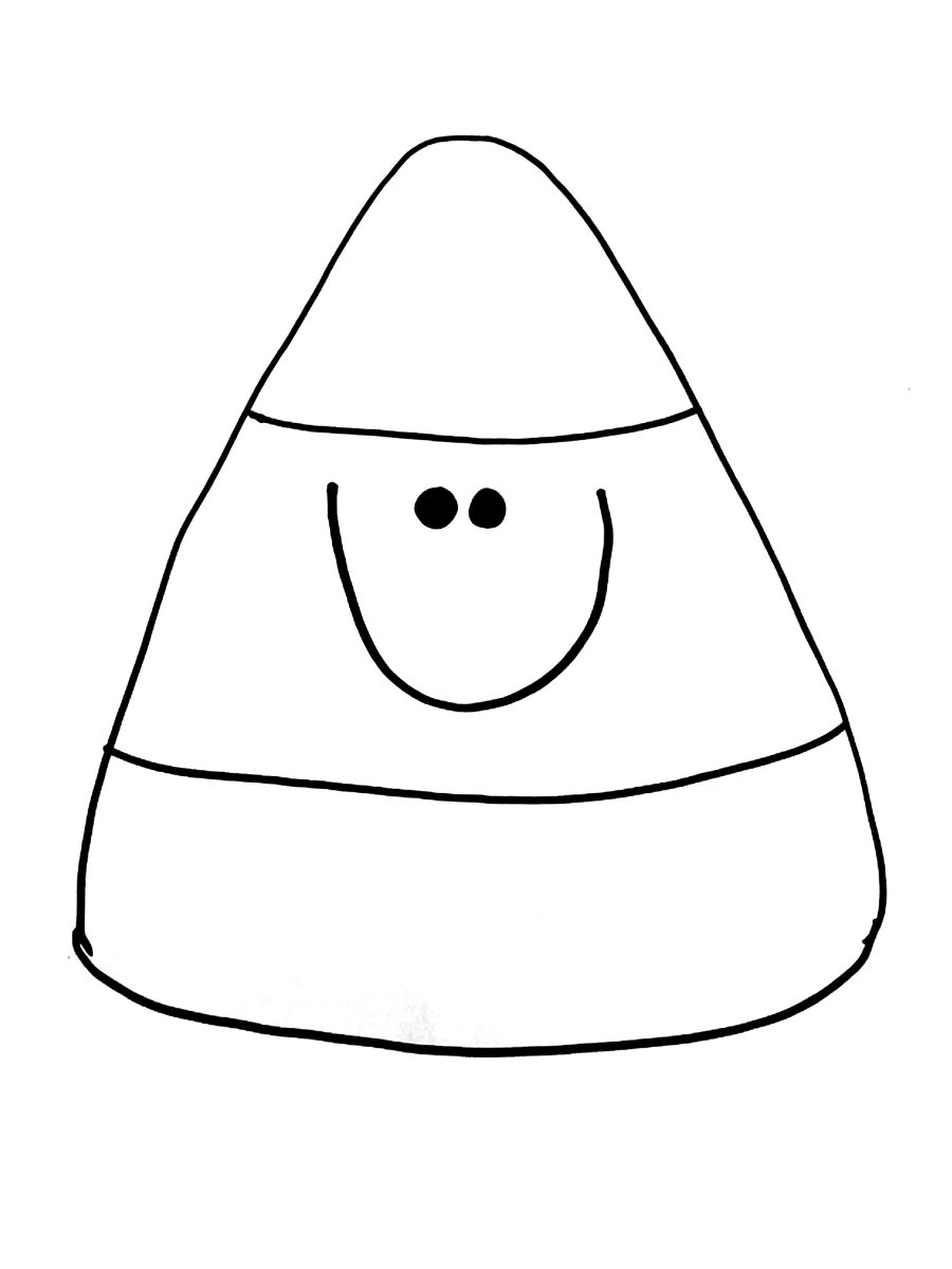 Candy corn coloring page