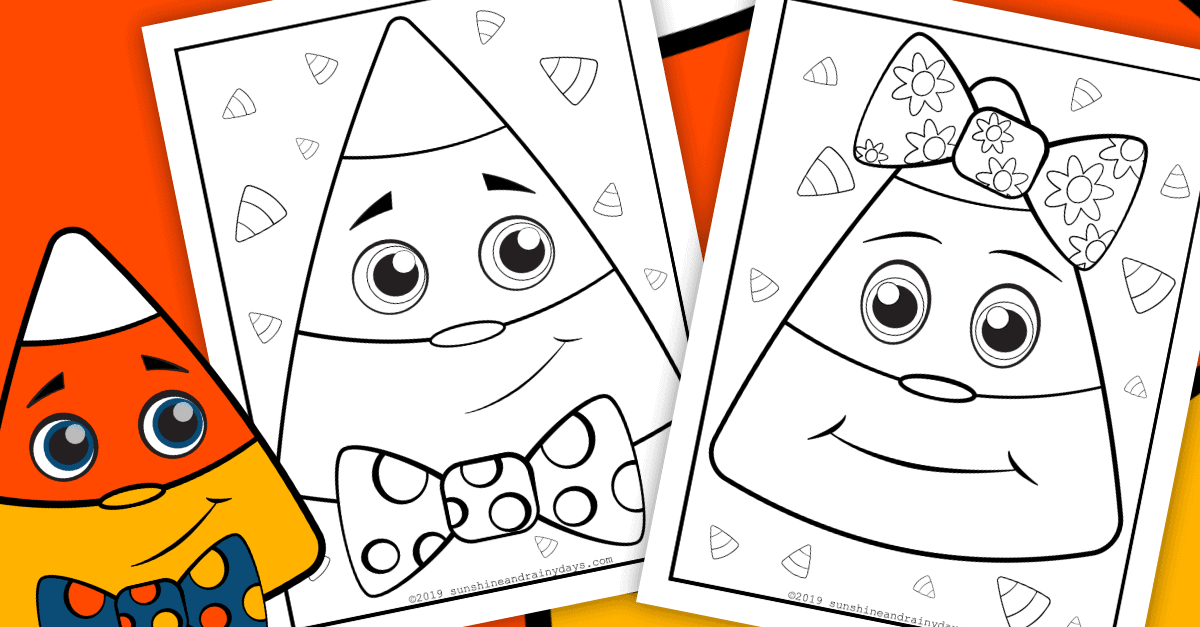 Candy corn coloring pages