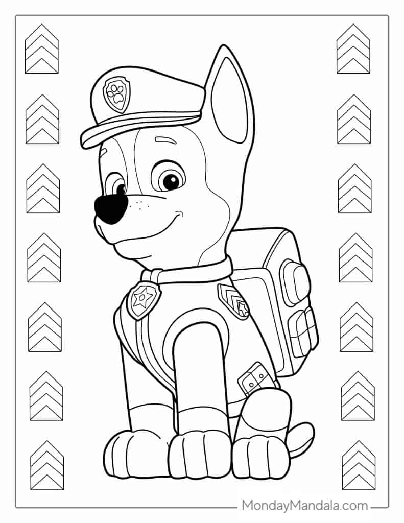 Paw patrol coloring pages free pdf printables