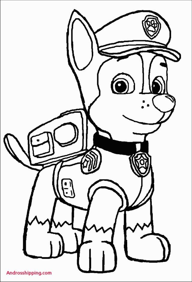 Excellent picture of chase paw patrol coloring page