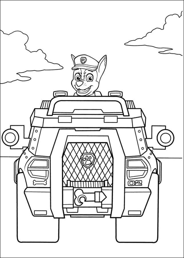 Online coloring pages coloring page shepherd chase paw patrol download print coloring page