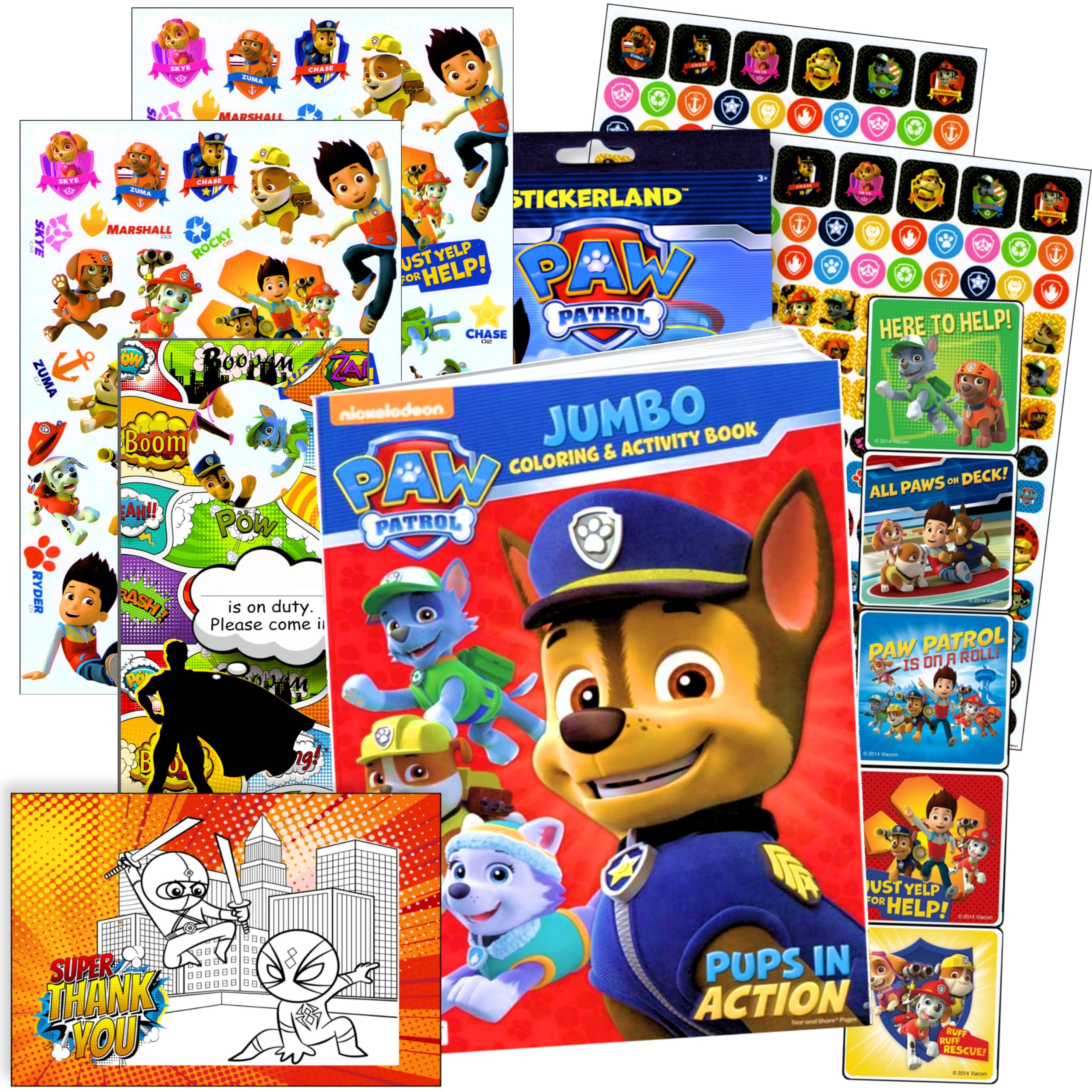 Paw patrol coloring book and stickers