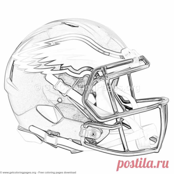 Grayscale philadelphia eagles football helmet coloring pages â getcoloringpagesorg diy ððññððð