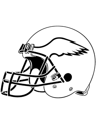 Philadelphia eagles helmet coloring page free printable coloring pages