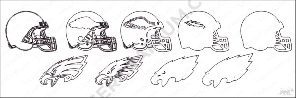 Philadelphia eagles layered design for cutting