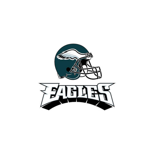 Philadelphia eagles design logo helmet art print by paucek arnaldo