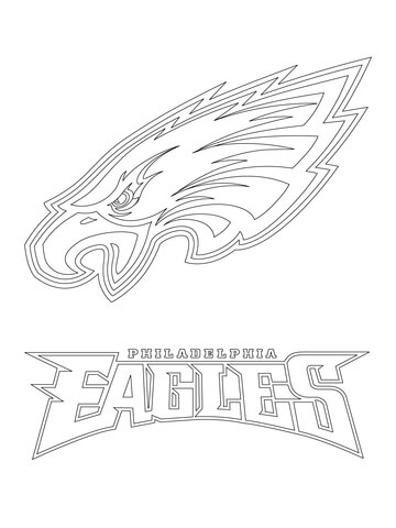 Philadelphia eagles logo coloring page free printable coloring pages