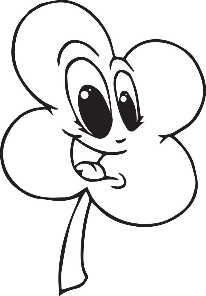 Picture of four leaf clover to coloring pages