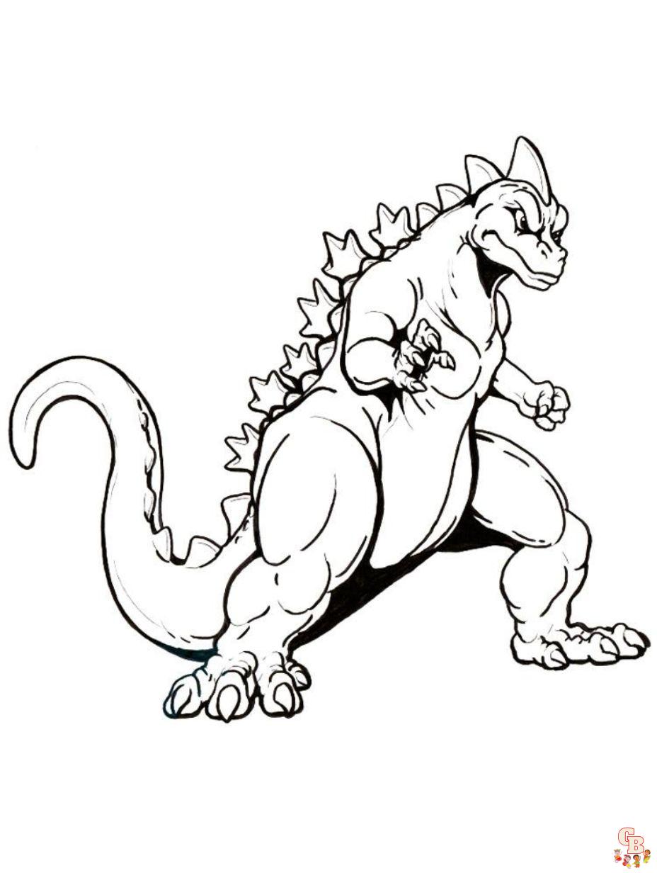 Get roaring with free godzilla coloring pages from