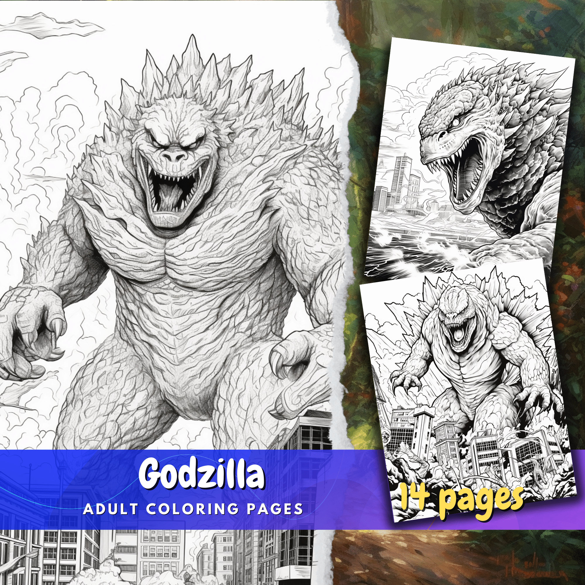 Inspired godzilla coloring pages and greyscale monster coloring pages download now