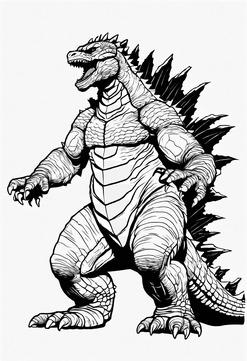 Godzilla coloring pages