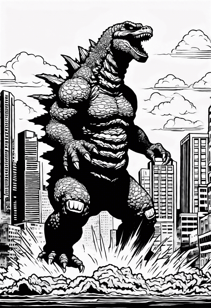 Godzilla coloring pages