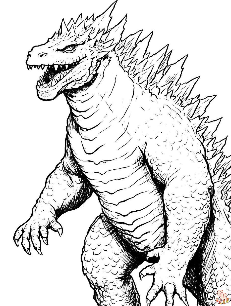 Get roaring with free godzilla coloring pages from