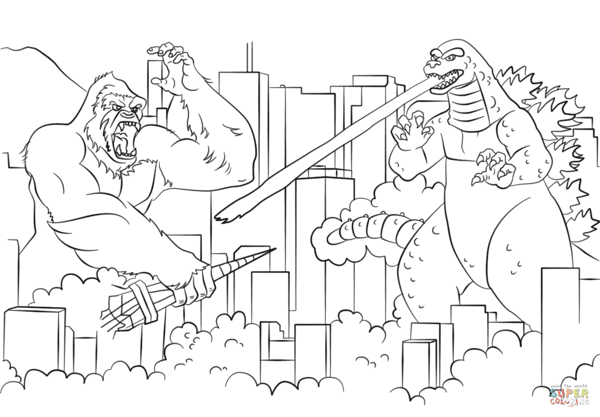 Free godzilla coloring pages