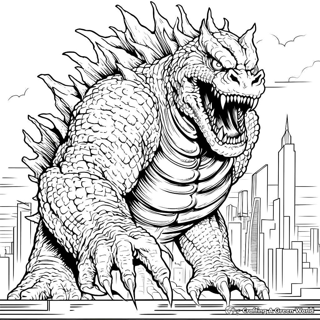 Godzilla coloring pages