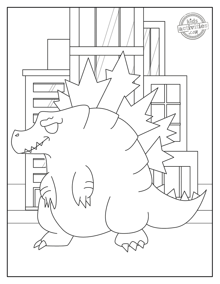 Free printable godzilla coloring pages kids activities blog