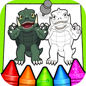 Monster godzilla coloring book