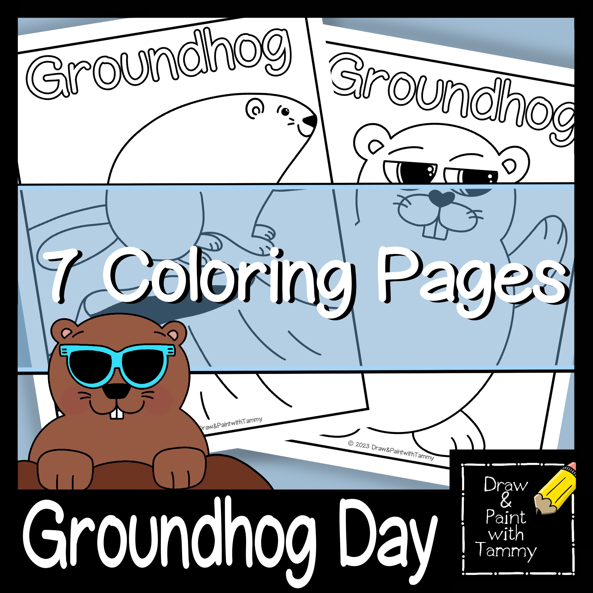 Groundhog day theme february printable coloring pages made by teachers