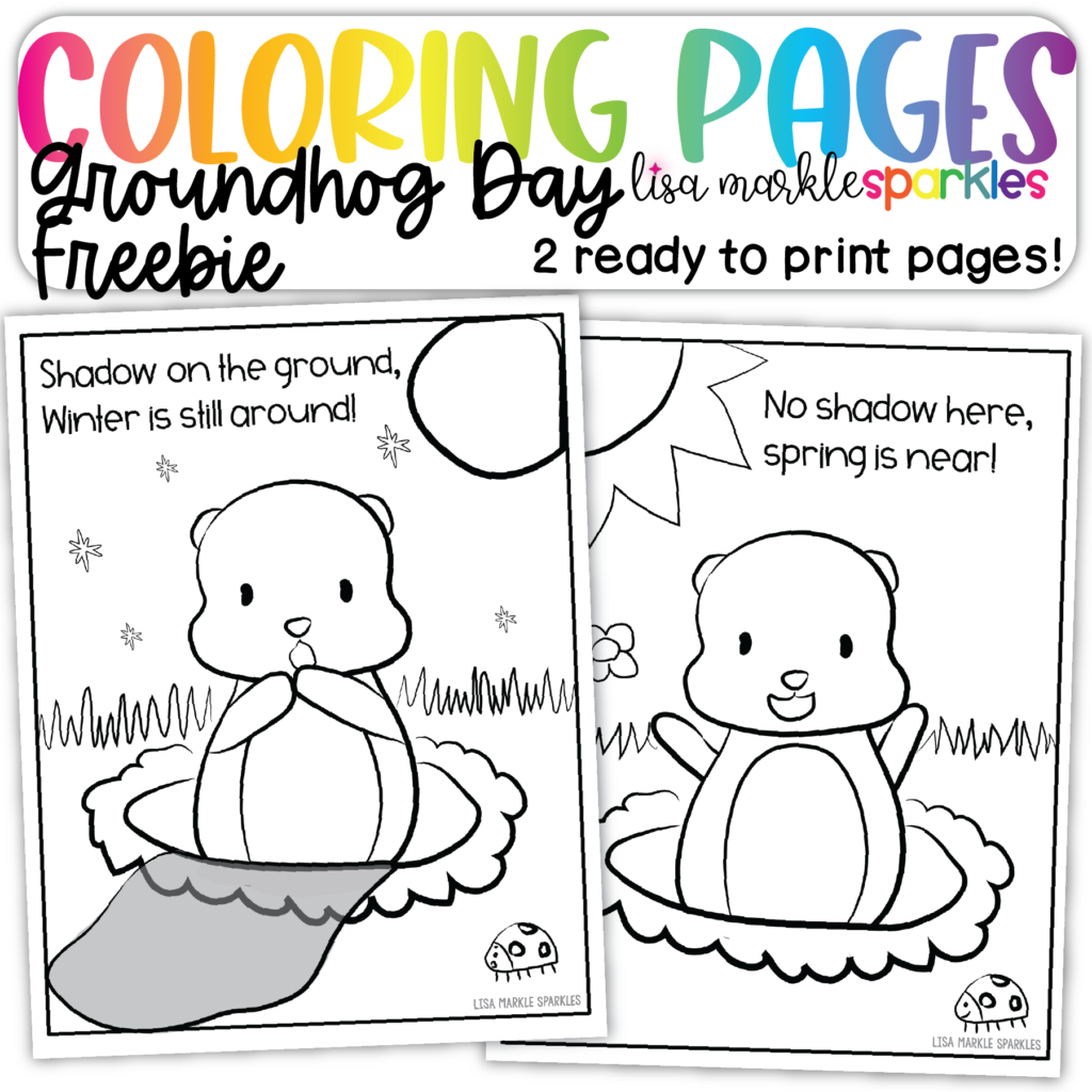 Free groundhog day coloring pages