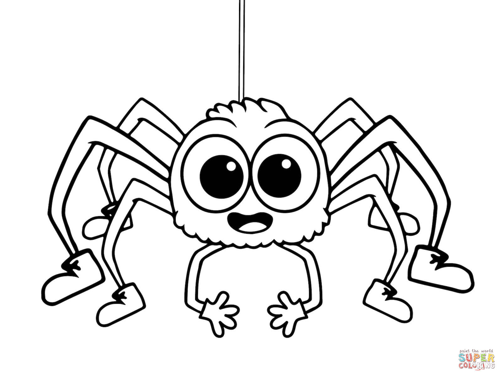 Incy wincy spider coloring page free printable coloring pages