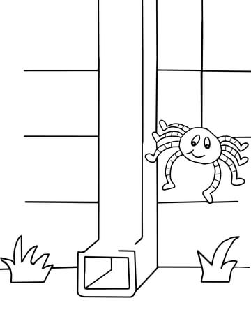 Itsy bitsy spider coloring page free printable coloring pages