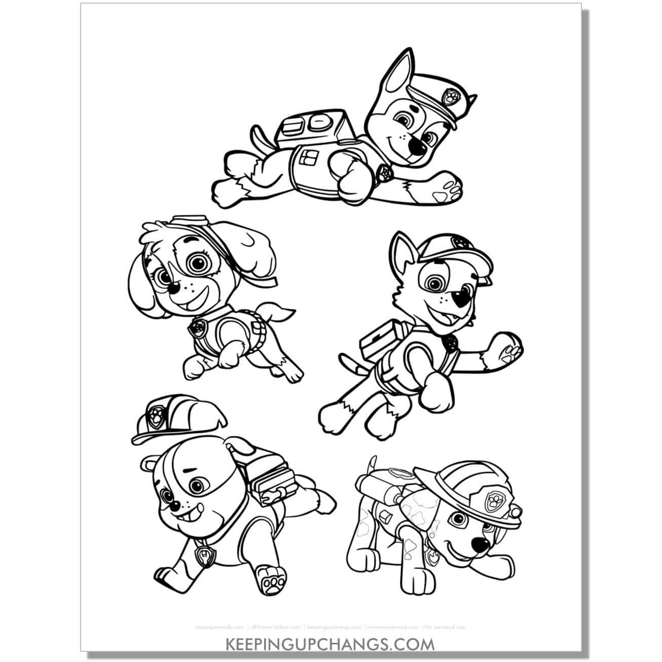 Free paw patrol coloring pages sheets popular printables