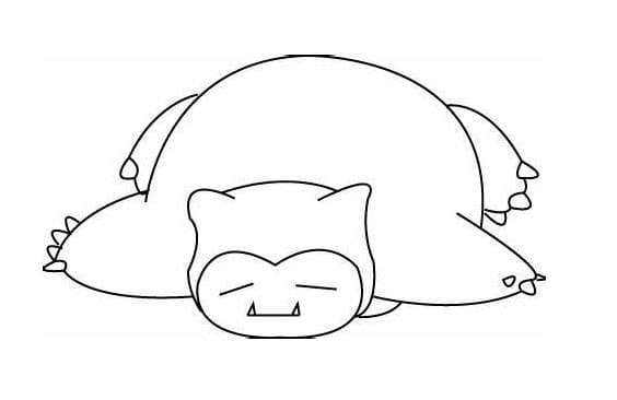 Free snorlax coloring page