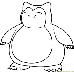 Snorlax coloring pages for kids