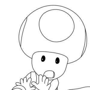 Toad mario coloring pages printable for free download