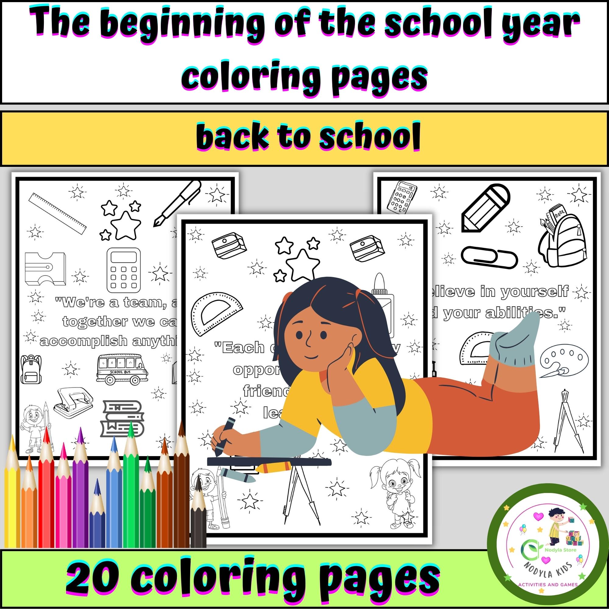 The beginning of the school year coloring pages made by teachers