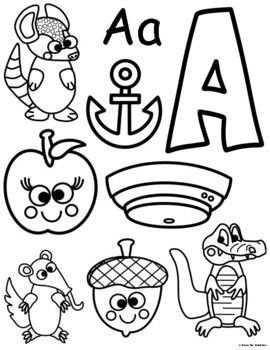 Beginning sounds alphabet coloring pages