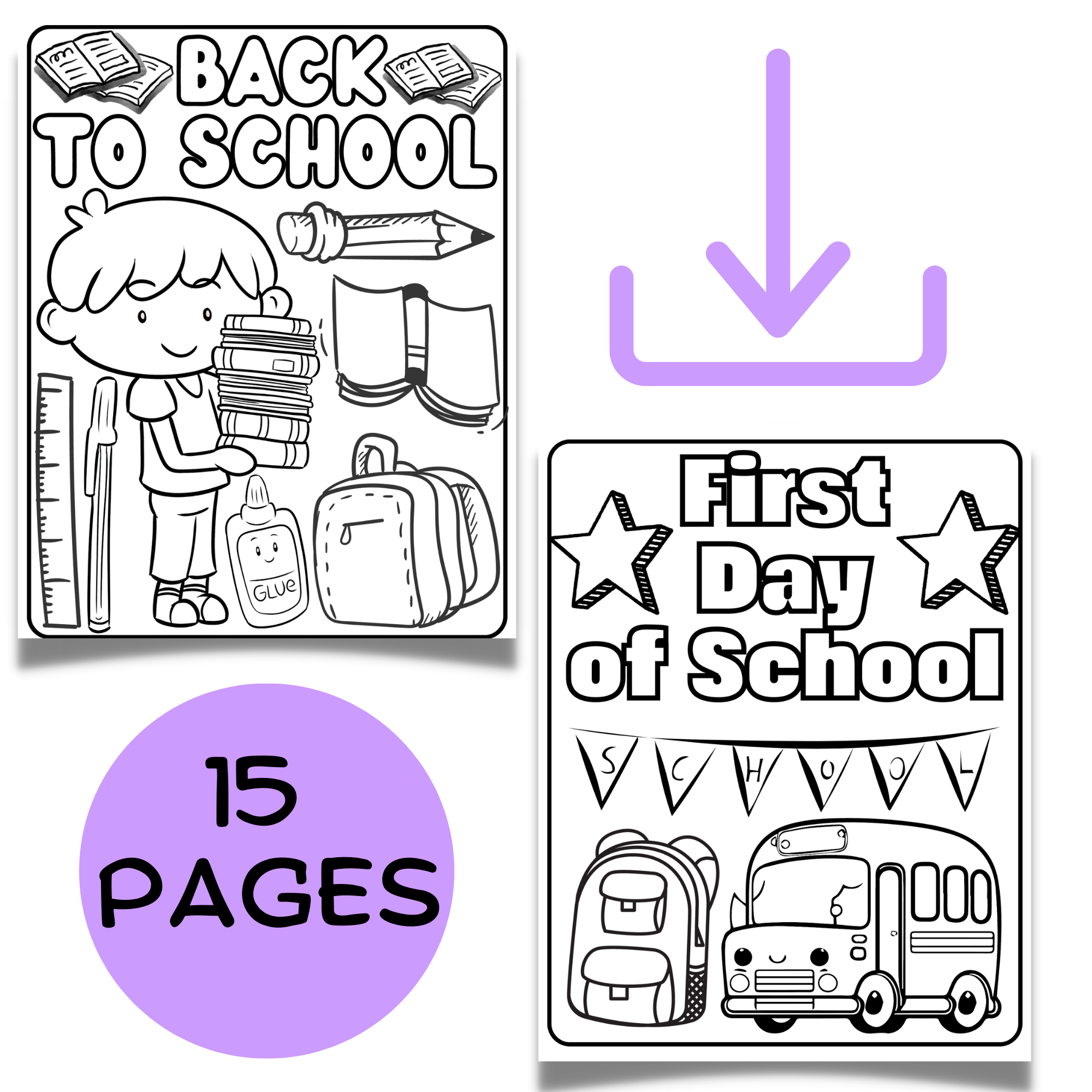 Back to school beginning of year coloring pages made by teachers