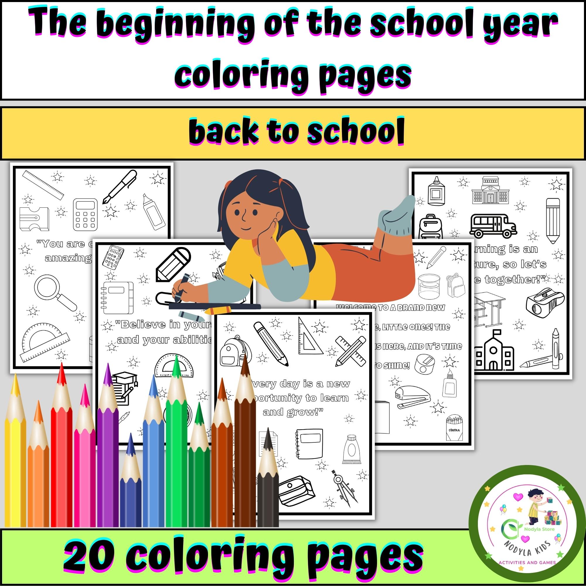 The beginning of the school year coloring pages made by teachers