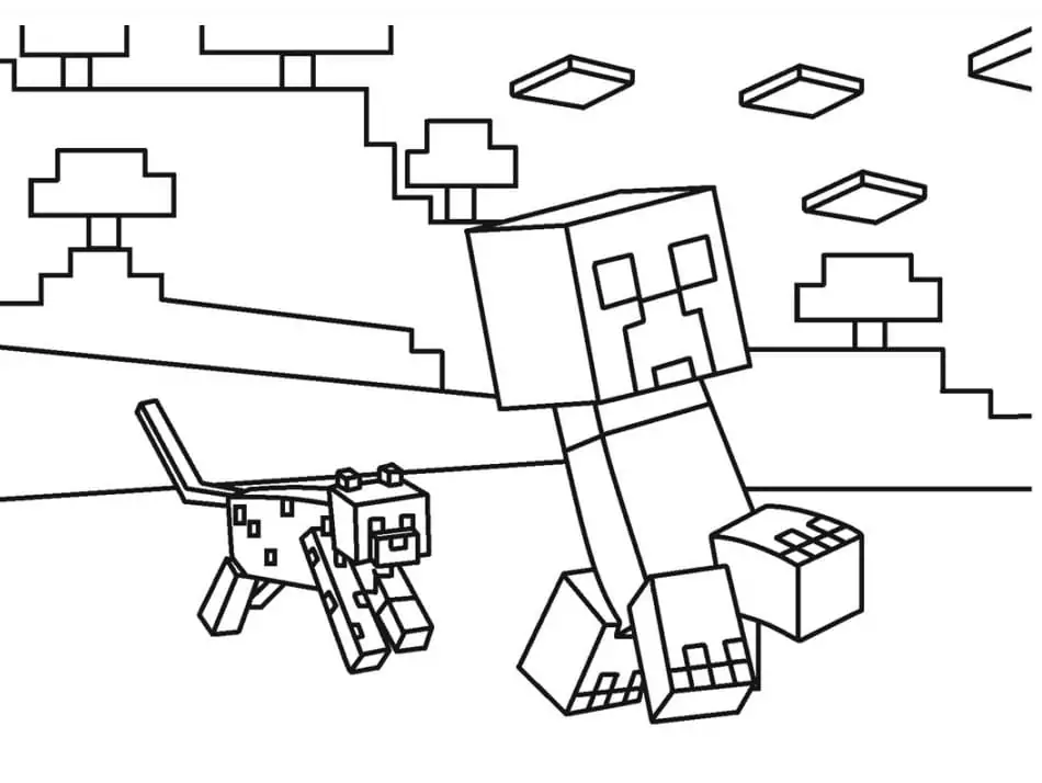 Minecraft creeper malvorlagen