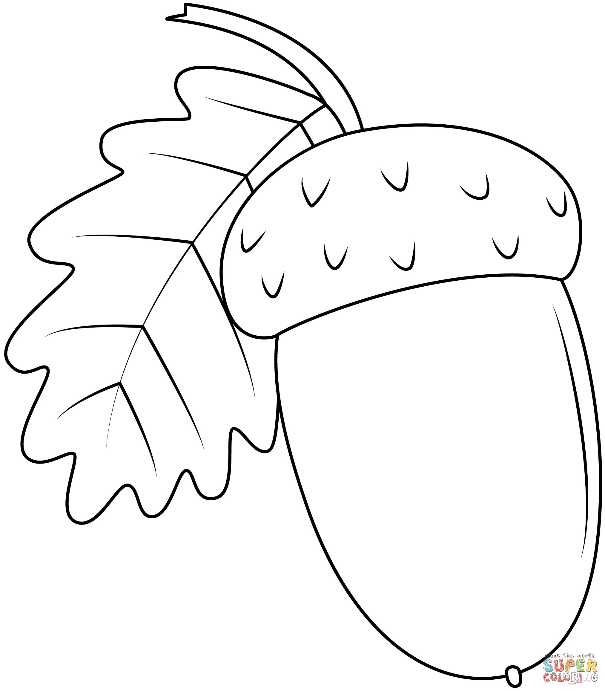 Acorn coloring page free printable coloring pages