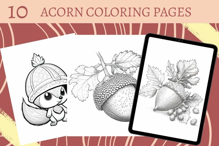 Acorn coloring pages