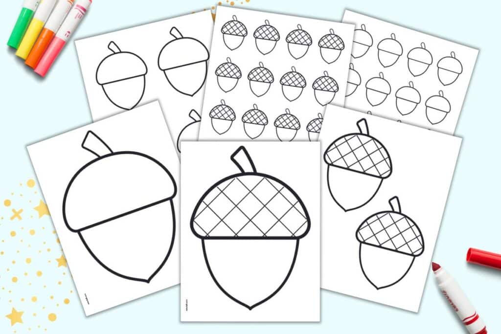 Free printable acorn templates