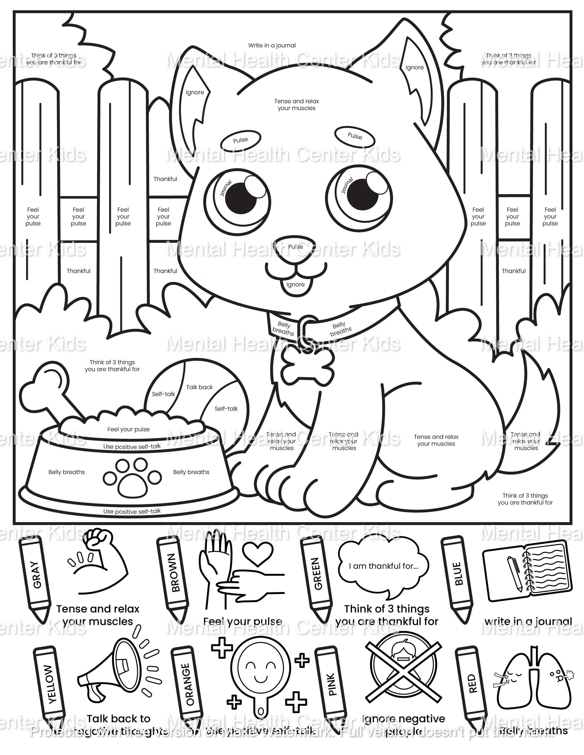 Baby animals coloring pages â mental health center kids