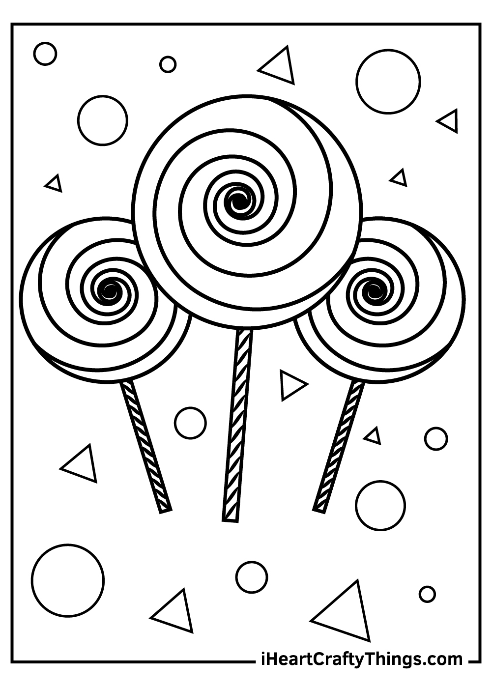 Candy coloring pages free printables