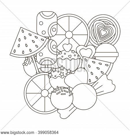 Candy coloring page vector photo free trial bigstock