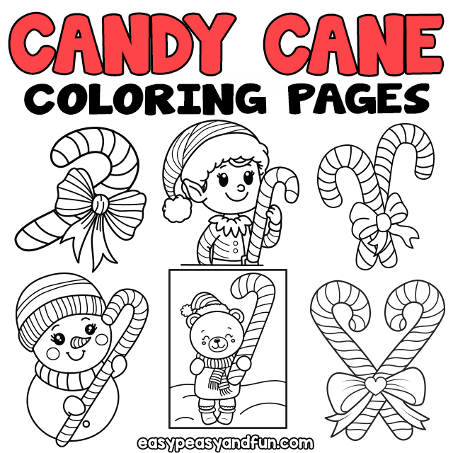 Candy cane coloring pages